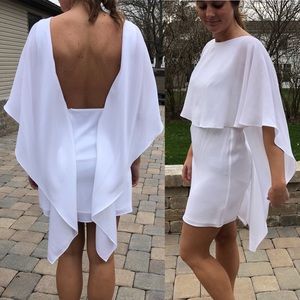 bcbg jamey cape dress